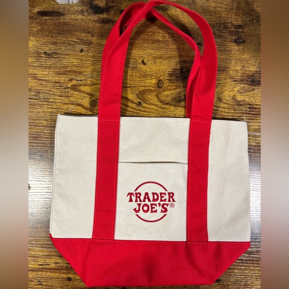 Trader Joe’s Bags Rare Trader Joes Mini Tote In Red Poshmark